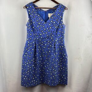 Kate Spade Blue Animal Print Mini Dress